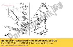 cilinderonderdeel, fr. Remmeester (nissin) van Honda, met onderdeel nummer 45510MZ1305, bestel je hier online: