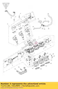 triumph T1241180 soporte, caja de aire - Lado inferior