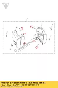 triumph T3331432 ?ruba pan / hd torx m4 x 18 slv - Dół