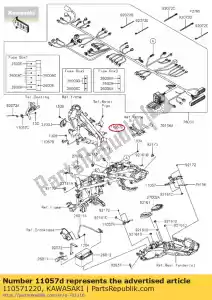 kawasaki 110571220 01 wspornik, od rury, po prawej stronie - Dół