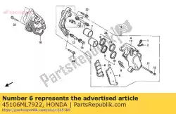 Ici, vous pouvez commander le pad comp. B, fr. Auprès de Honda , avec le numéro de pièce 45106ML7922: