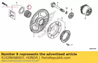 91028HN8003, Honda, bearing, needle, 32x37x26 honda  trx 650 680 700 2003 2004 2005 2006 2007 2008 2009 2010 2012 2017 2018 2019 2020, New