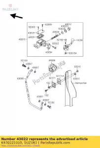 suzuki K430221010 freno de tope, p - Lado inferior