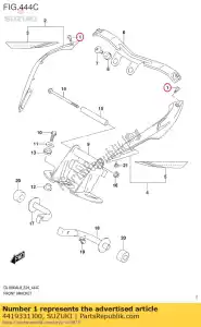 suzuki 4419331J00 vite, calandra laterale posteriore - Il fondo