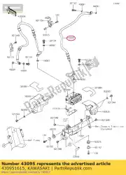 Tutaj możesz zamówić 01 hamulec w?? Owy, hu-fr m/cylindercyl od Kawasaki , z numerem części 430951615: