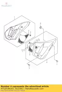 suzuki 4752038G03 ok?adka, frm hd, l - Dół
