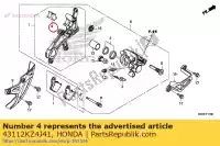 43112KZ4J41, Honda, retenue, support honda  cr crf 125 150 250 450 2002 2003 2004 2005 2006 2007 2008 2009 2010 2011 2012 2013 2014 2015 2017 2018 2019 2020, Nouveau