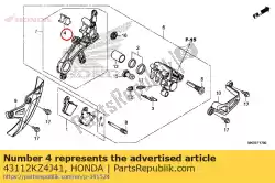 houder, beugel van Honda, met onderdeel nummer 43112KZ4J41, bestel je hier online: