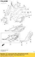 4425413K00, Suzuki, kussen, tankdeksel kant no.5 suzuki gsxs750az gsxs750a gsxs750za gsxs750ya 750 , Nieuw