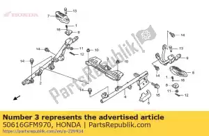 Honda 50616GFM970 placa, bomba de combustible g - Lado inferior