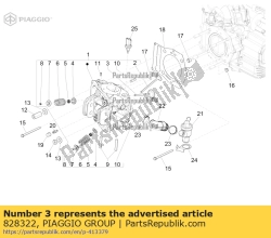 Aprilia 828322, Inlaatklep, OEM: Aprilia 828322