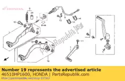 Aquí puede pedir pedal comp., freno de Honda , con el número de pieza 46510HP1600: