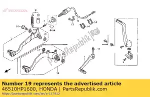 honda 46510HP1600 pedal comp., brake - Bottom side