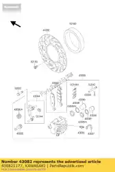Ici, vous pouvez commander le plaquettes de frein auprès de Kawasaki , avec le numéro de pièce 430821177: