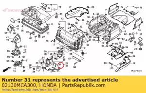 Honda 82130MCA300 caoutchouc a, poche de coffre se - La partie au fond