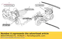 Qui puoi ordinare emblema (integra) da Honda , con numero parte 86643MGSD70:
