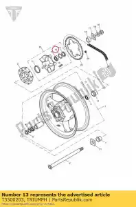 triumph T3500203 circlip, int, 52x2 - Bottom side