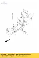 1415017G00, Suzuki, tubo comp, exh r suzuki sv  s u sa su a sua ua sf sv650ns sv650nsnasa sv650sa sv650s 650 , Nuevo