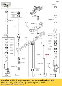 Kawasaki 440130234 tubo-garfo interno, direito - Lado inferior