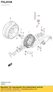 suzuki 3237141F00 braçadeira, magneto l - Lado inferior