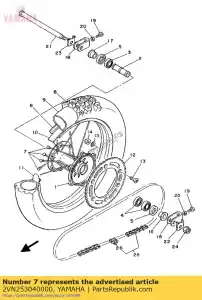 yamaha 2VN253040000 spaakset, achter - Onderkant