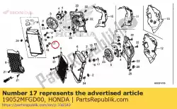 Here you can order the collar, radiator mounting from Honda, with part number 19052MFGD00: