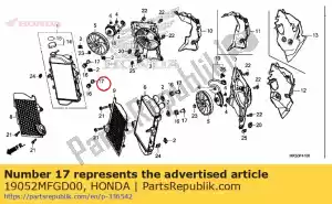 honda 19052MFGD00 collier, montage radiateur - La partie au fond