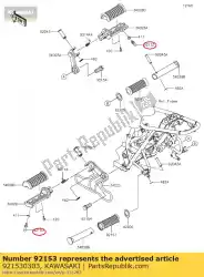 Aqui você pode pedir o parafuso, sensor de banco zx636-b1h em Kawasaki , com o número da peça 921530303: