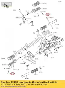 kawasaki 921530303 parafuso, sensor de banco zx636-b1h - Lado inferior