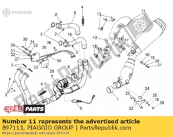 Aprilia 897113, Silencer, OEM: Aprilia 897113