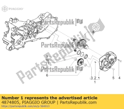 Aprilia 4874805, Pokrywa skrzyni biegów kpl., OEM: Aprilia 4874805