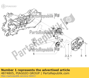 aprilia 4874805 pokrywa skrzyni biegów kpl. - Dół