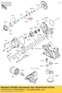 Kawasaki 922000410 washer - Bottom side