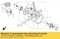 13041176005, Honda, jeu de segments, piston (0,75) ( honda xr  r xr80r 80 , Nouveau