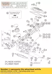 Qui puoi ordinare testata cpl. Posteriore 03 da KTM , con numero parte 60036120044: