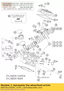 ktm 60036120044 cylidner head cpl. rear 03 - Bottom side