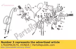 Tutaj możesz zamówić kabel komp. B, przelot od Honda , z numerem części 17920MK2670: