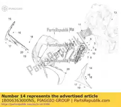 Ici, vous pouvez commander le fixation avant gauche auprès de Piaggio Group , avec le numéro de pièce 1B006363000NS: