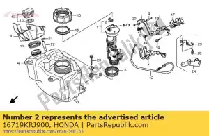 honda 16719KRJ900 amortiguador, conector - Lado inferior