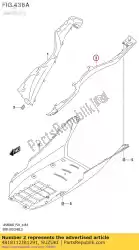 Here you can order the shield, leg sid from Suzuki, with part number 4818112JB1291: