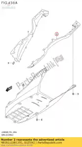 suzuki 4818112JB1291 shield, leg sid - Bottom side