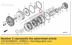 Aquí puede pedir primavera, ola de embrague de Honda , con el número de pieza 22536HN8003: