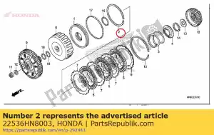 honda 22536HN8003 spring, clutch wave - Bottom side