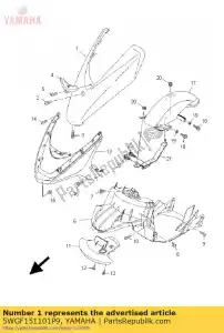yamaha 5WGF151101P9 guardabarros delantero - Lado inferior