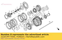 Aqui você pode pedir o disco, fricção da embreagem em Honda , com o número da peça 22201MT7000: