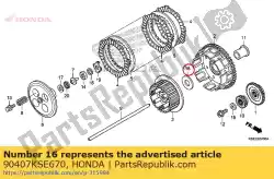 Aqui você pode pedir o arruela, impulso, 17 mm em Honda , com o número da peça 90407KSE670: