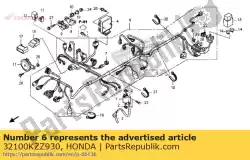 Here you can order the harness wire from Honda, with part number 32100KZZ930: