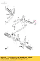 4371013G00, Suzuki, Bar,pillion foo suzuki rv 125 2005 2006 2007 2008 2009 2010 2015 2016, New