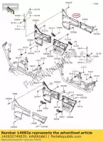 140920749839, Kawasaki, 01 cubierta, protector lateral, fr, dcha., s. kawasaki  800 2017 2018 2019, Nuevo