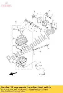 yamaha 5GH181740000 bouton, levier de vitesses - La partie au fond